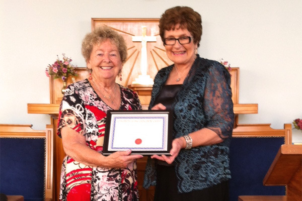 Eve Higgins and Glenys Lindsay, Golden Light Church 82nd Anniversary